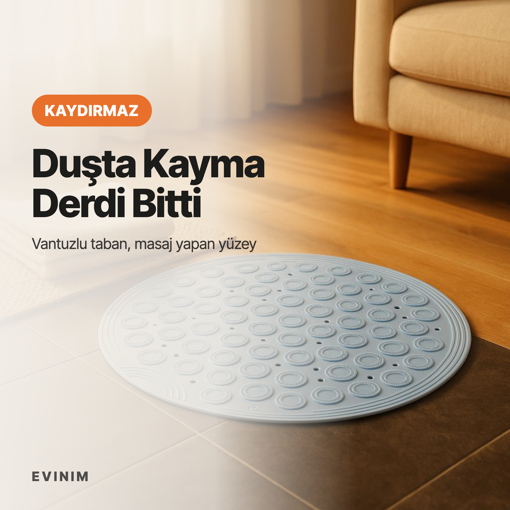 Masajlı Vantuzlu Duş Kaydırmaz Matı