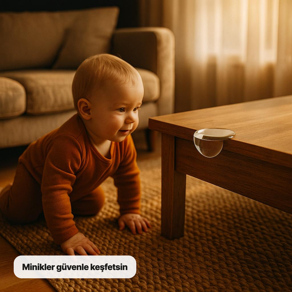 Şeffaf Silikon Masa Köşe Koruyucu