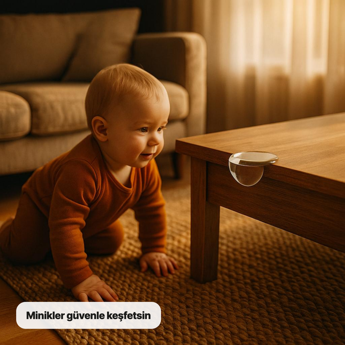 Şeffaf Silikon Masa Köşe Koruyucu