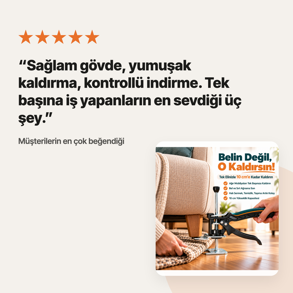 Mobilya & Beyaz Eşya Kaldırma Krikosu 100Kg